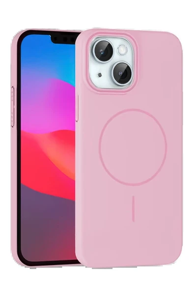 iPhone 14 Broş Magsafe Kapak - Pembe ürün görseli
