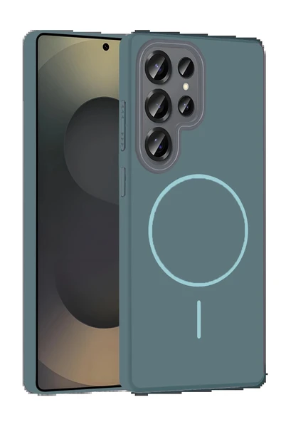 Samsung Galaxy S25 Ultra Broş Magsafe Kapak - Turkuaz ürün görseli