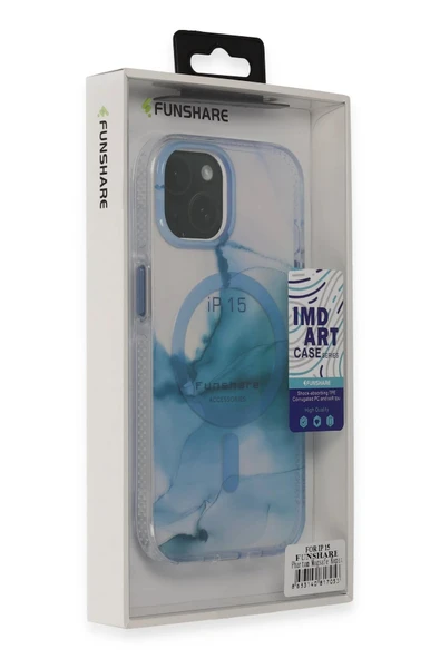 iPhone 15 Phantom Magsafe Kapak - Mavi - Resim 3