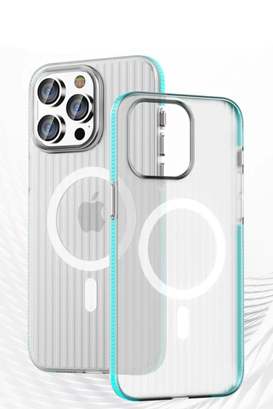 iPhone 16 Line Magsafe Kapak - Gri - Resim 4