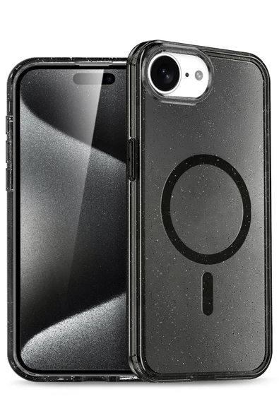 Apple iPhone 16E Star Magsafe Kapak - Siyah ürün görseli