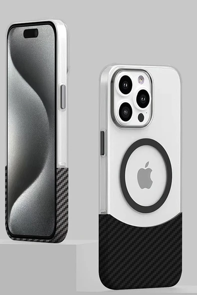 iPhone 16 Pro Carbon Puzzle Magsafe Kapak - Desert - Resim 3