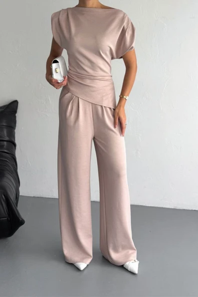 Vatkalı Modal Pileli Takım DNV-000086 ürün görseli