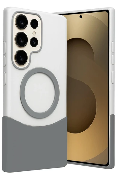 Samsung Galaxy S24 Ultra Velar Magsafe Kapak - Natural Grey ürün görseli