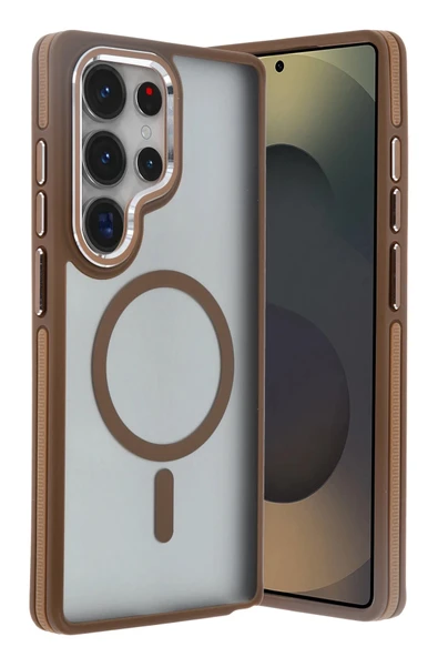 Samsung Galaxy S25 Ultra Winner Magsafe Kapak - Gold - Resim 2