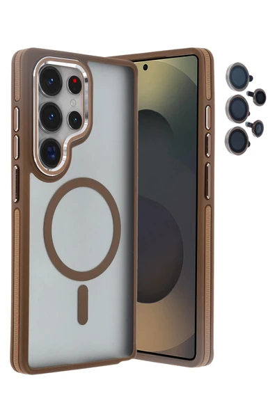Samsung Galaxy S25 Ultra Winner Magsafe Kapak - Gold - Resim 3