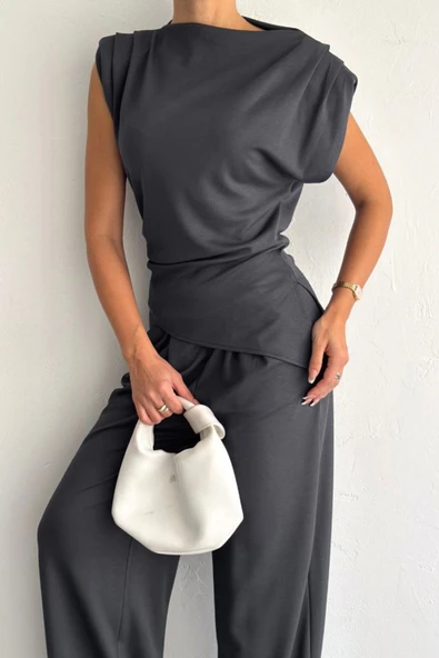 Vatkalı Modal Pileli Takım DNV-000086 ürün görseli