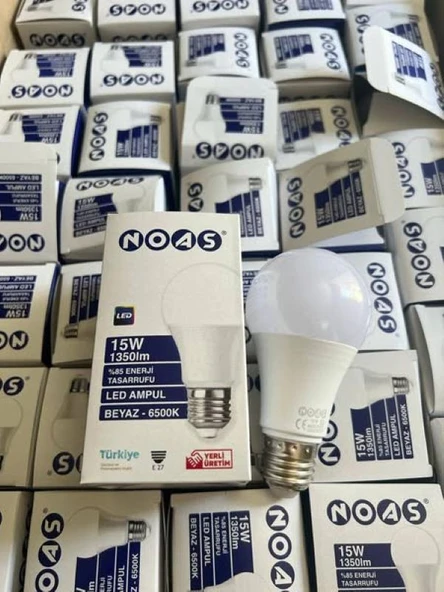 NOAS 15 W LED AMPUL BEYAZ-6500K 10 ADET - Resim 2