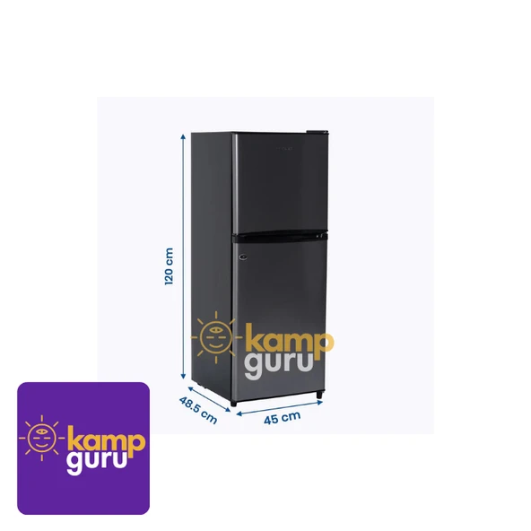 Cool Life Çift Sistem 120 Litre Antrasit 12 / 24 / 220 Volt Buzdolabı - Resim 3