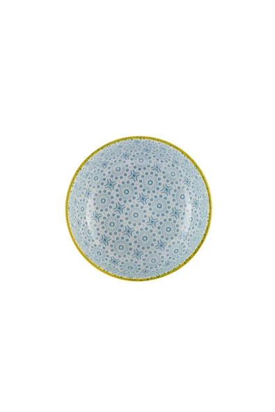 Floral Mavi Round Çerezlik 10 Cm - Resim 2