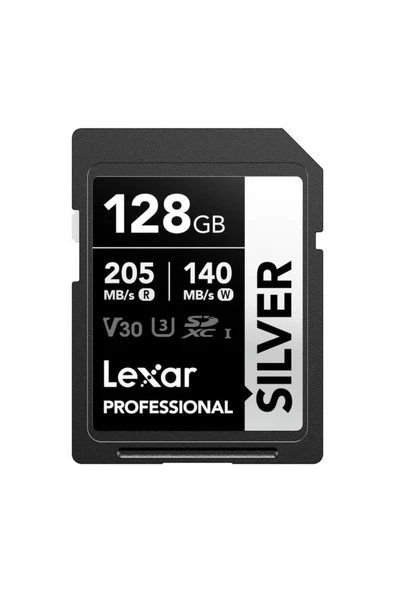 128GB Silver Plus Sd Uhsı V30 U3 205MB/S Hafıza Kartı