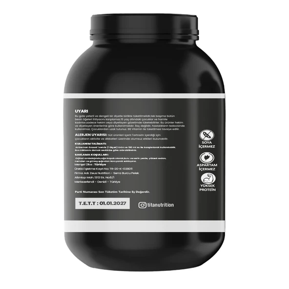 Titan Premium Whey Protein Tozu 1820g-Çilek-Aroma - 3