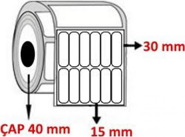 30X15 YAN YANA 6 LI BARKOD ETİKETİ 2000 SARIM
