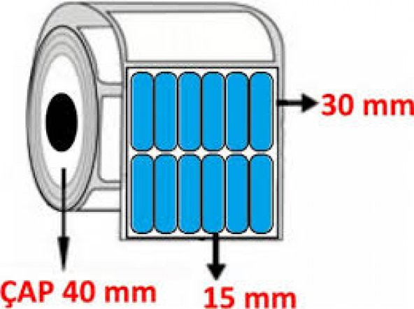 30X15 YAN YANA 6 LI BARKOD ETİKETİ 2000 SARIM - 2