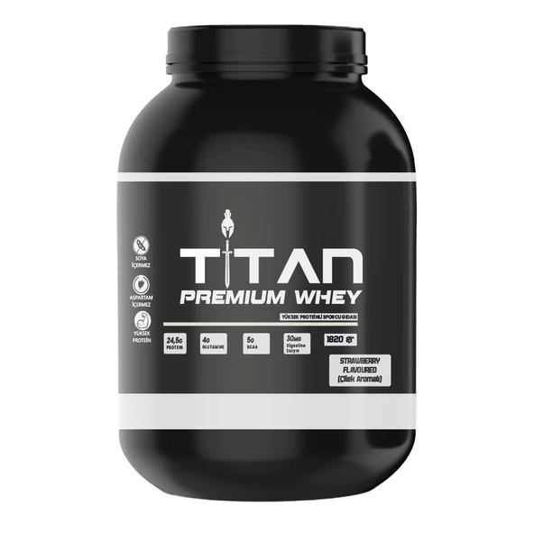 Titan Premium Whey Protein Tozu 1820g-Çilek-Aroma