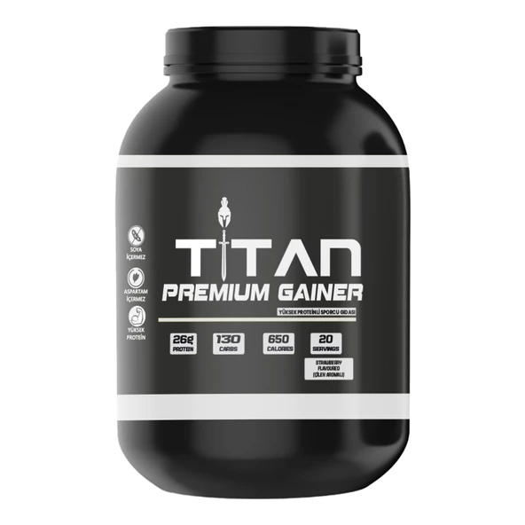 Titan Premium Gainer 3000Gr-Çilek-Aroma