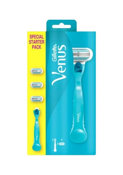 Gillette Venüs Smooth Kadın Tıraş Makinesi 3 Yedek Tıraş Bıçağı - 1