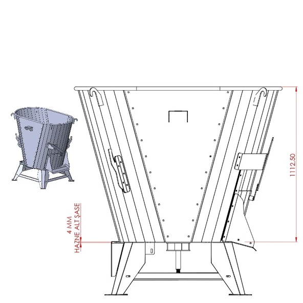 Belotti Karmator Elektrikli Yem Karma Makinesi 220 Volt-1 m³ - 4