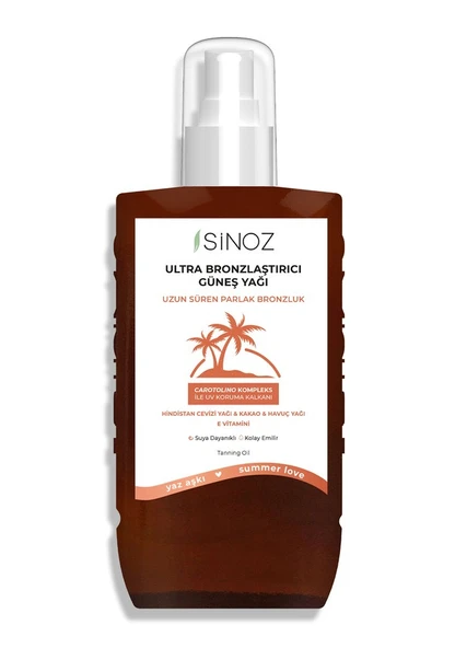 Sinoz Kusursuz Bronzlaştırcı Güneş Yağı 200 ML - 1
