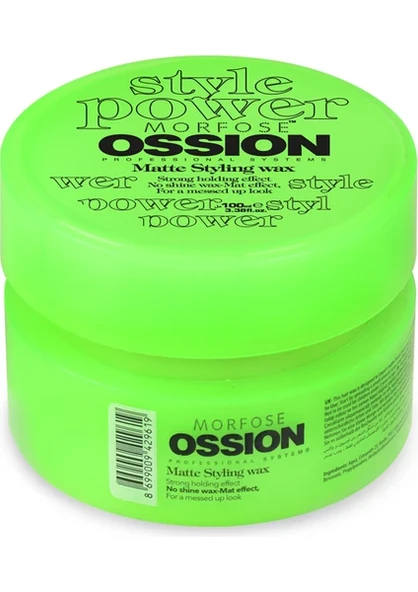 Ossion Matte Styling Wax Yeşil 100 ml - 1