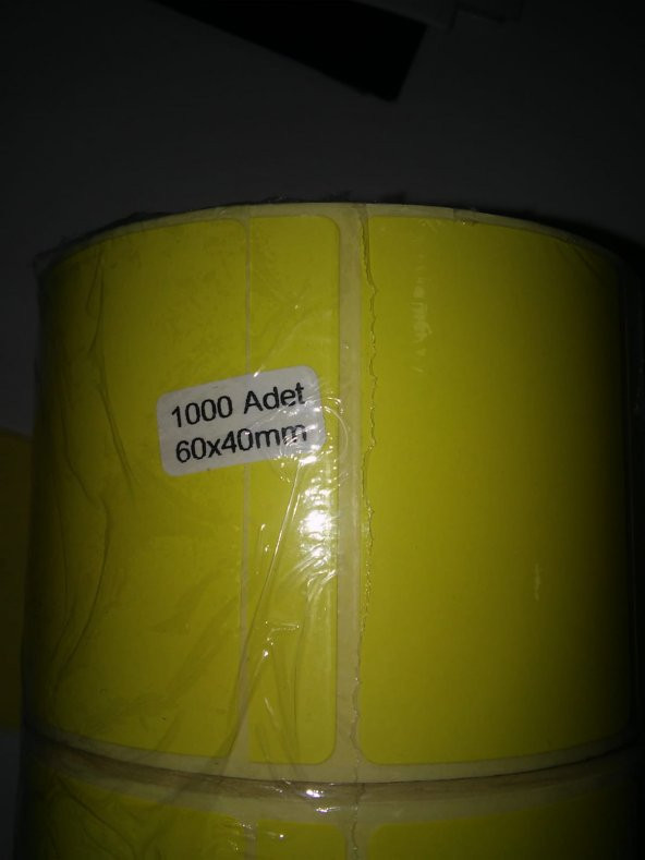 ECZANE İLAÇ TARİF ETİKETİ EKO SARI ZEMNİN 40x60 1 rulo 1000 li sarım - 2