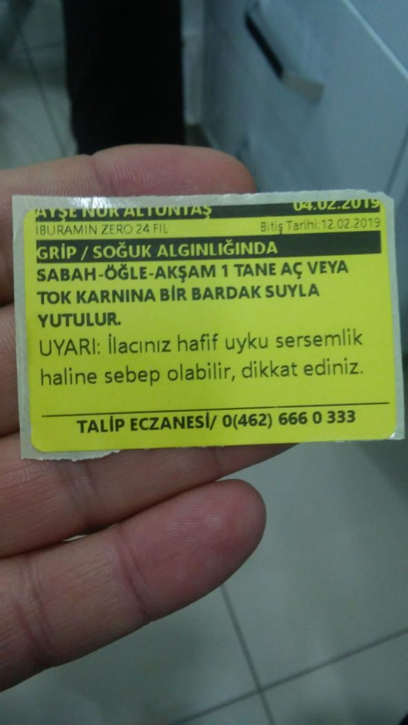 ECZANE İLAÇ TARİF ETİKETİ EKO SARI ZEMNİN 40x60 1 rulo 1000 li sarım - 7