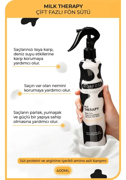 Morfose Milk Therapy Çift Fazlı Sprey Fön Suyu 400 ml ürün görseli