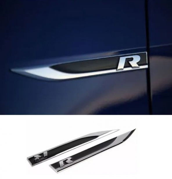 VEGALED VOLKSWAGEN R-Line Çamurluk Bıçak Logo Amblem Passat Jetta Golf