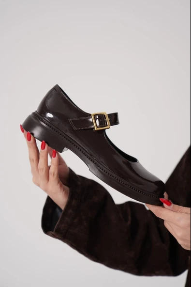 Yoko Kahverengi Rugan Oxford Ayakkabı - Resim 2