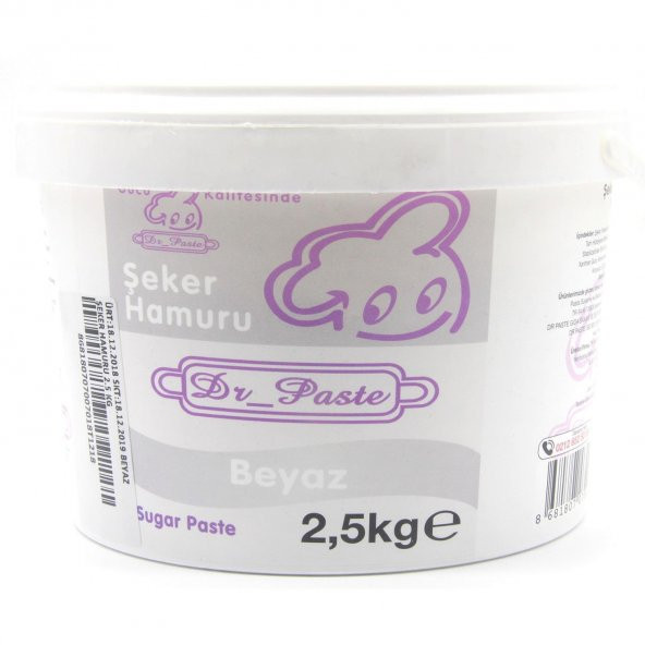 Dr Paste Şeker Hamuru  2,5 kg - Beyaz