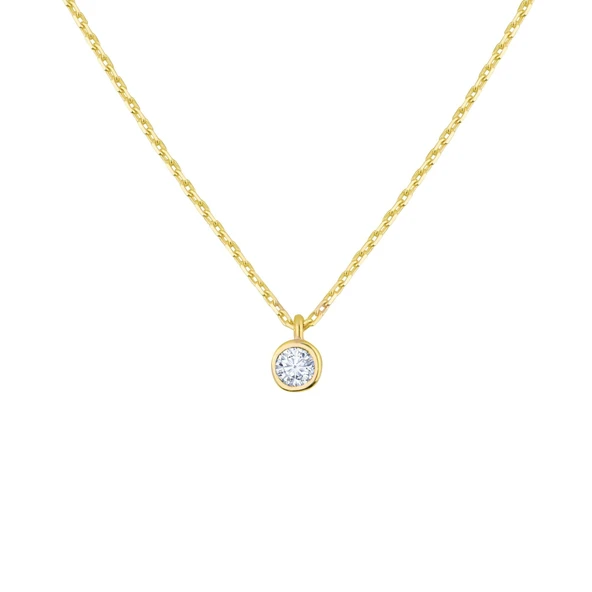 14 Ayar Tektaş Altın Kolye 1,25 gr ürün görseli 1