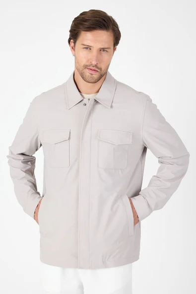 Düz Gabardin Polo Yaka Tam Astar Esnek Standart Fit Mont 1007250111 ürün görseli