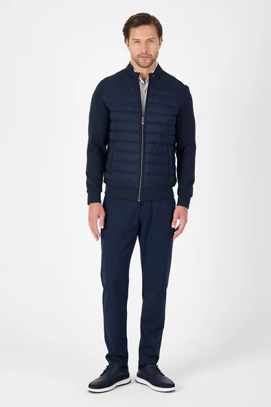 Düz Suprem Dik Yaka Astarsız Slim Fit Mont 1007250114 - Resim 4