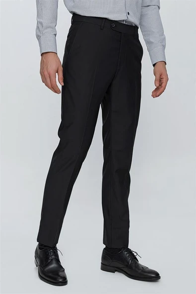 Siyah Yandan Cepli Slim Fit Classic Pantolon 1003230013 ürün görseli