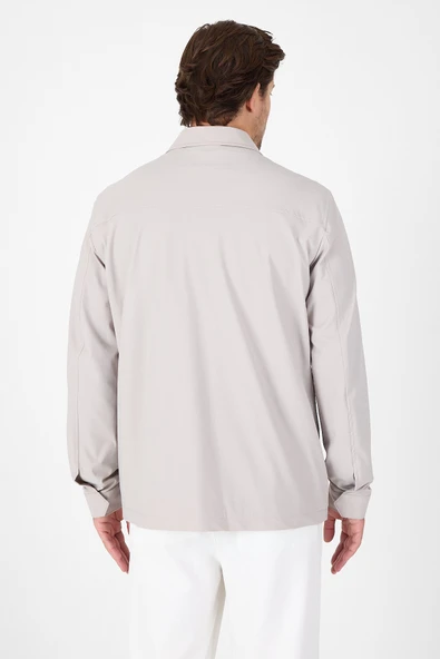 Düz Gabardin Polo Yaka Tam Astar Esnek Standart Fit Mont 1007250111 - Resim 5