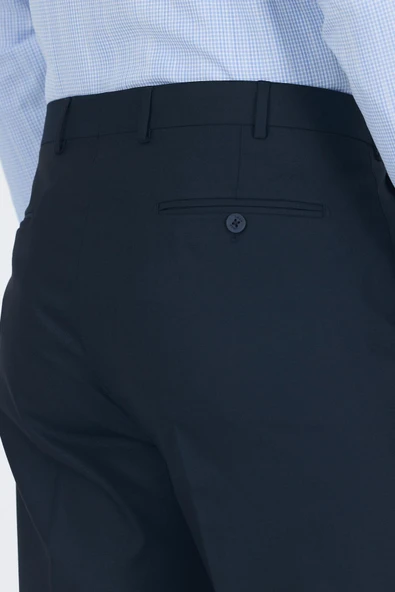 Lacivert Esnek Yandan Cepli Comfort Fit Classic Pantolon 1003250005 - Resim 5