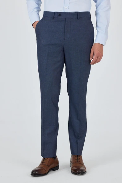 Lacivert Esnek Yandan Cepli Comfort Fit Classic Pantolon 1003250154 - Resim 3