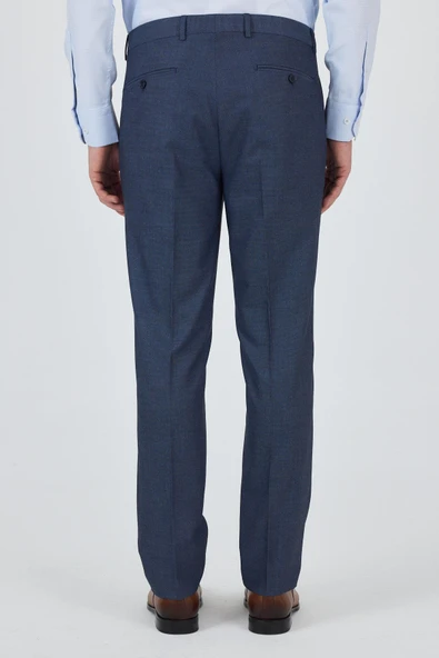 Lacivert Esnek Yandan Cepli Comfort Fit Classic Pantolon 1003250154 - Resim 4