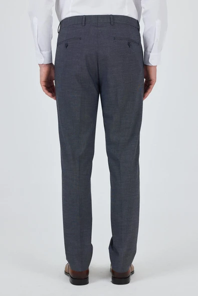 Lacivert Esnek Yandan Cepli Comfort Fit Classic Pantolon 1003250151 - Resim 4