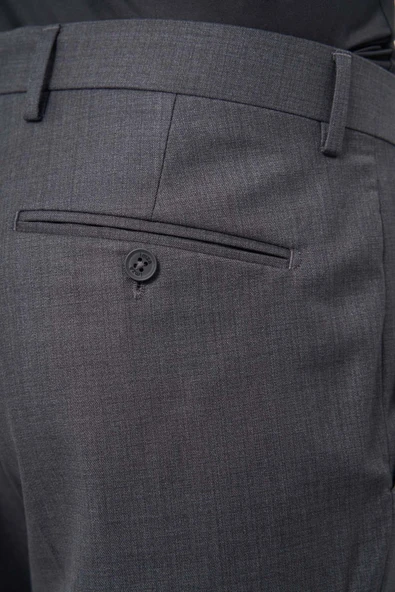 Füme Yandan Cepli Comfort Fit Classic Pantolon 1003245157 - Resim 4