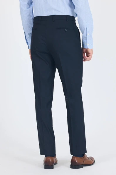 Lacivert Esnek Yandan Cepli Comfort Fit Classic Pantolon 1003250005 - Resim 4