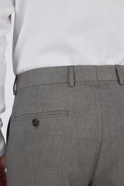 Bej Esnek Yandan Cepli Comfort Fit Classic Pantolon 1003250154 - Resim 5