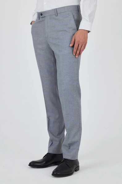 Koyu Mavi Esnek Yandan Cepli Comfort Fit Classic Pantolon 1003250151 - Resim 2