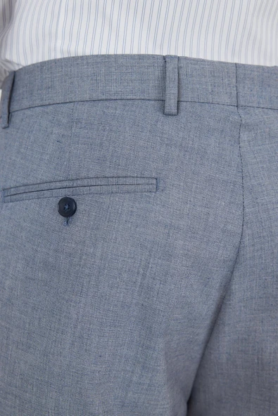 Koyu Mavi Esnek Yandan Cepli Comfort Fit Classic Pantolon 1003250151 - Resim 5