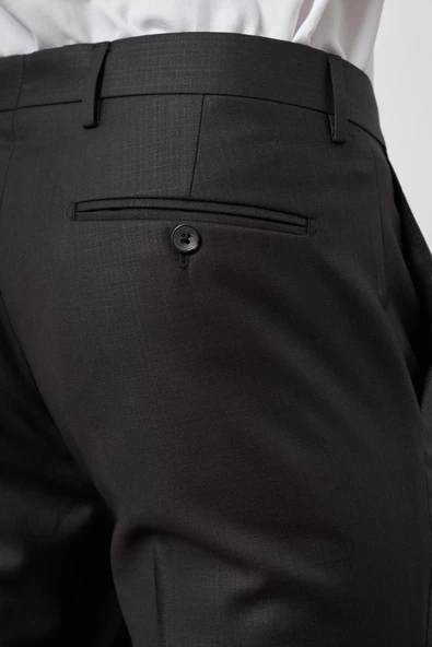 Siyah Yandan Cepli Slim Fit Classic Pantolon 1003245152 - Resim 7