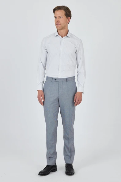 Koyu Mavi Esnek Yandan Cepli Comfort Fit Classic Pantolon 1003250151 - Resim 3