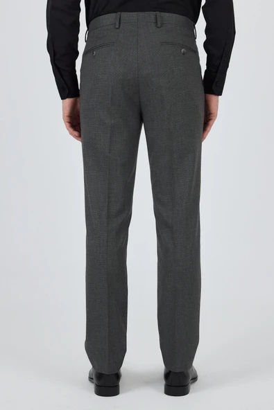 Füme Esnek Yandan Cepli Comfort Fit Classic Pantolon 1003250155 - Resim 5