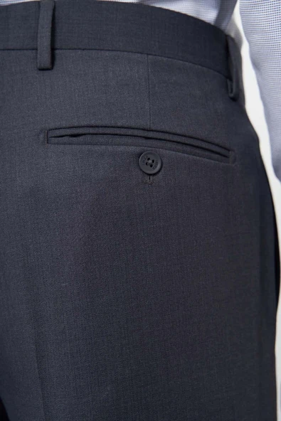 Lacivert Yandan Cepli Comfort Fit Classic Pantolon 1003245157 - Resim 4