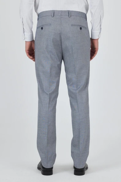 Koyu Mavi Esnek Yandan Cepli Comfort Fit Classic Pantolon 1003250151 - Resim 4