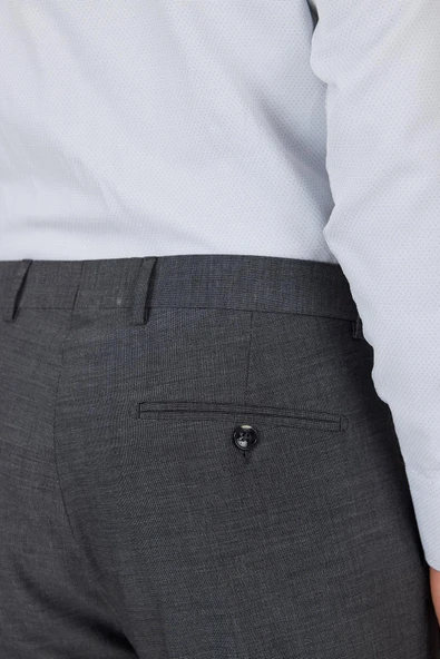 Siyah Esnek Yandan Cepli Comfort Fit Classic Pantolon 1003250151 - Resim 5